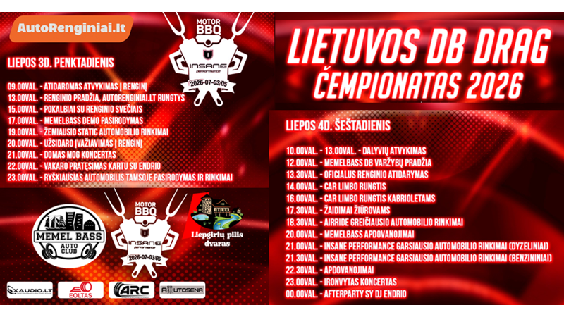 Lietuvos dB drag čempionatas 2026 @ Motor BBQ 2026